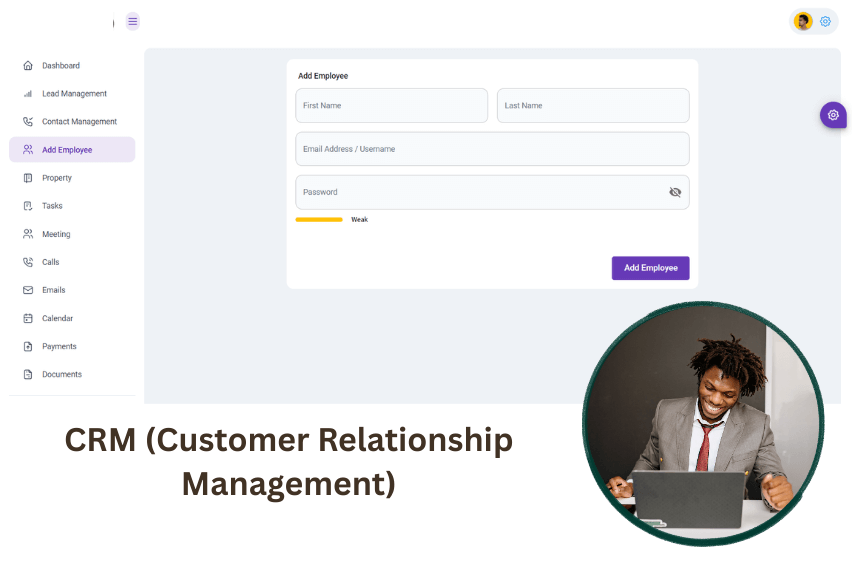 CRM dashboard
